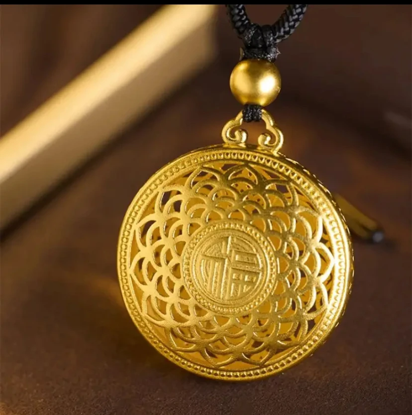 新款典藏女士 【八宝罗盘吊坠】 金色不掉色时尚经典大气