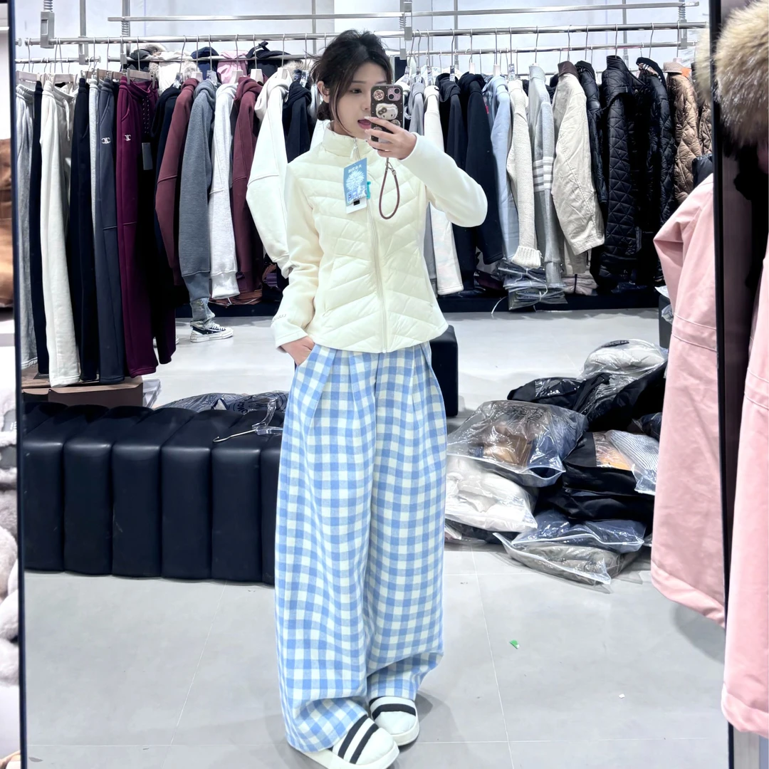 宅女同款经典蓝白格【奶油蓝白格裤子】
