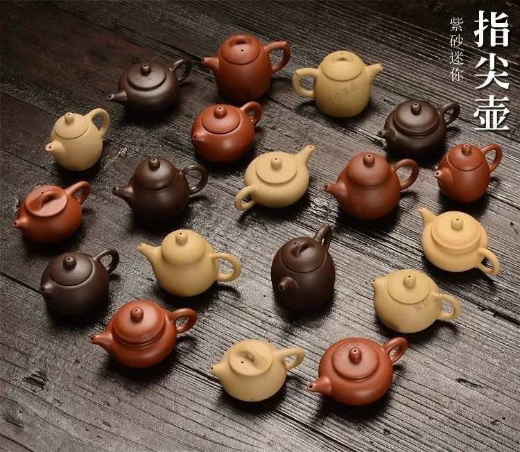 迷你紫砂壶茶宠摆件精品可养小号袖珍指尖壶把把壶茶玩功夫茶具
