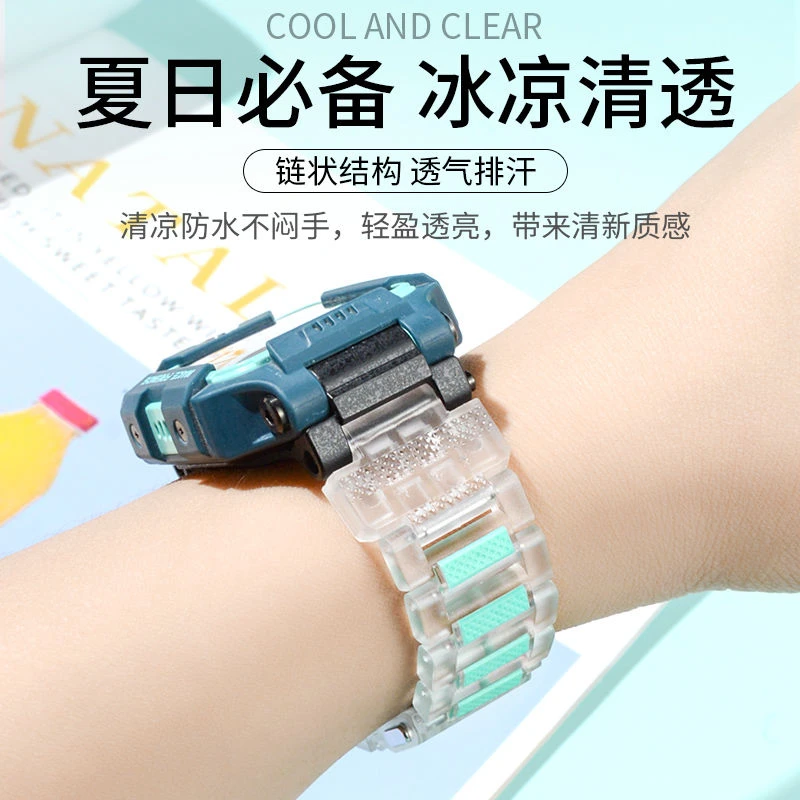 适用于Z10/Z8表带z6版z7/z7s/z5/D3/D2/z9透明炫彩磁吸扣替换表链