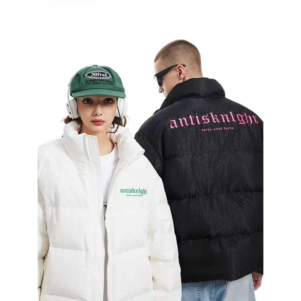 新款男女短款设计师立领百搭潮牌羽绒服0036