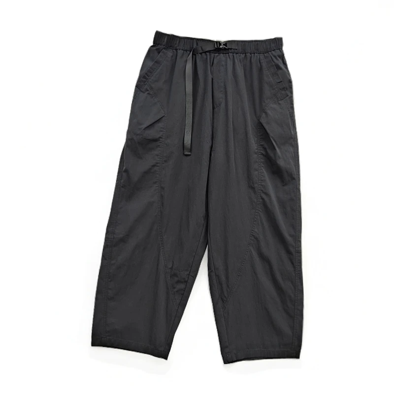 春夏新款男士时尚百搭休闲裤直筒阔腿裤舒适休闲松紧腰裤子85193