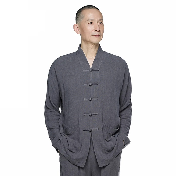 妙演心空 男装 春季居士服套装长袖中国风汉唐装禅修服020T
