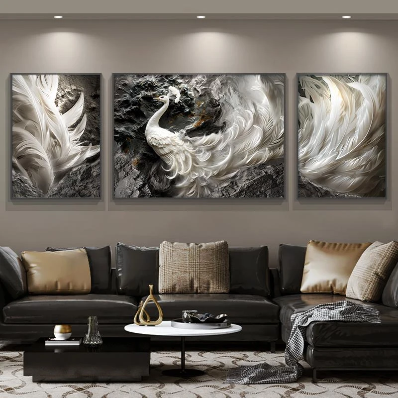 客厅装饰2025新款高端墙壁沙发背景墙挂画晶瓷客厅背景墙挂画