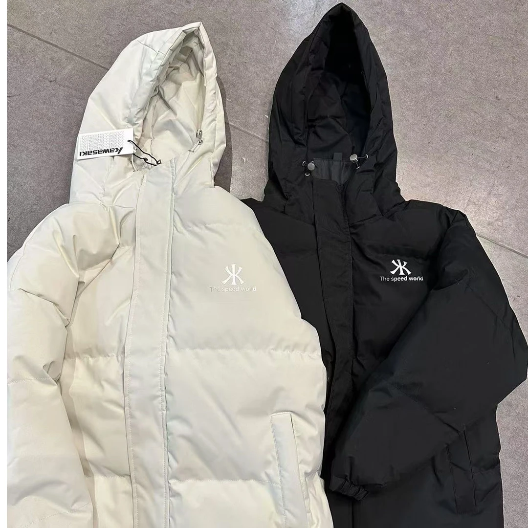 K家正品经典拉丝立体印花连帽棉服-男女同款