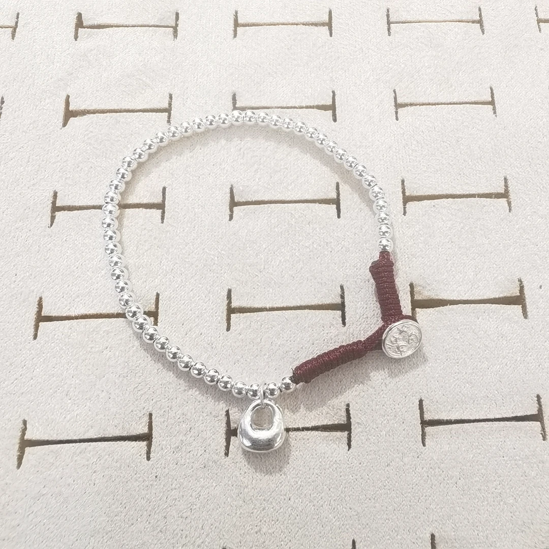 B614九两五红绳珠珠手链