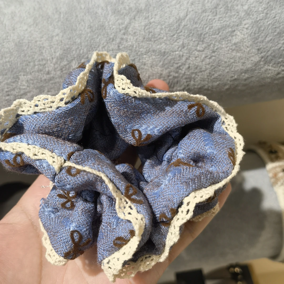 A118蓝色蝴蝶结蕾丝边小蛮腰肠圈