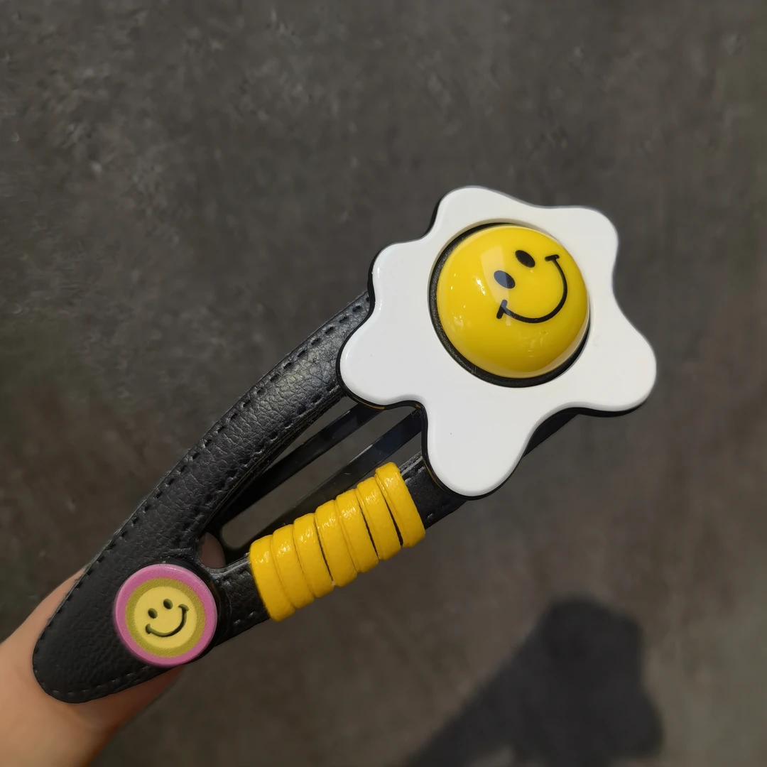 A350煎蛋笑脸皮皮掰掰夹发夹