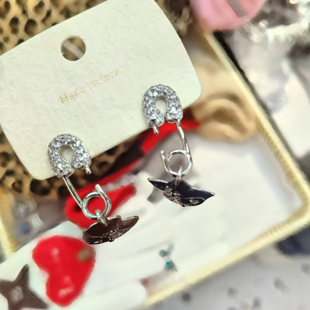 B167五角星爱心星球耳钉耳饰