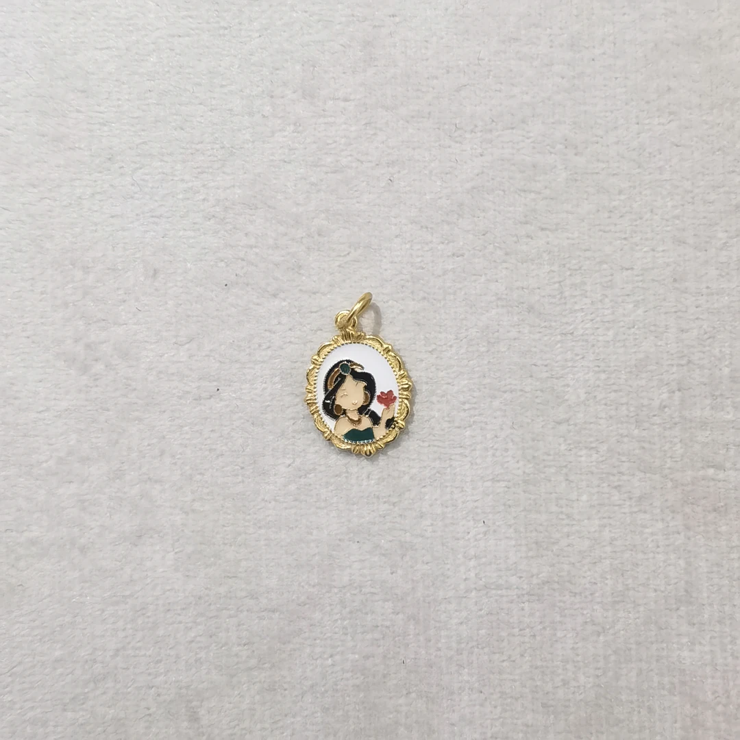 B903九两五金色小公主吊坠