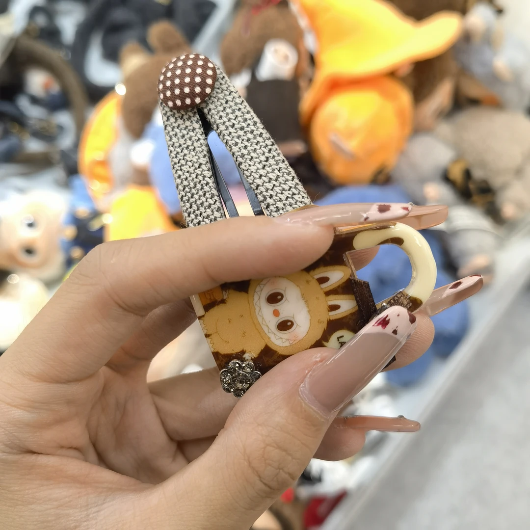 A189咖色拉布布掰掰夹