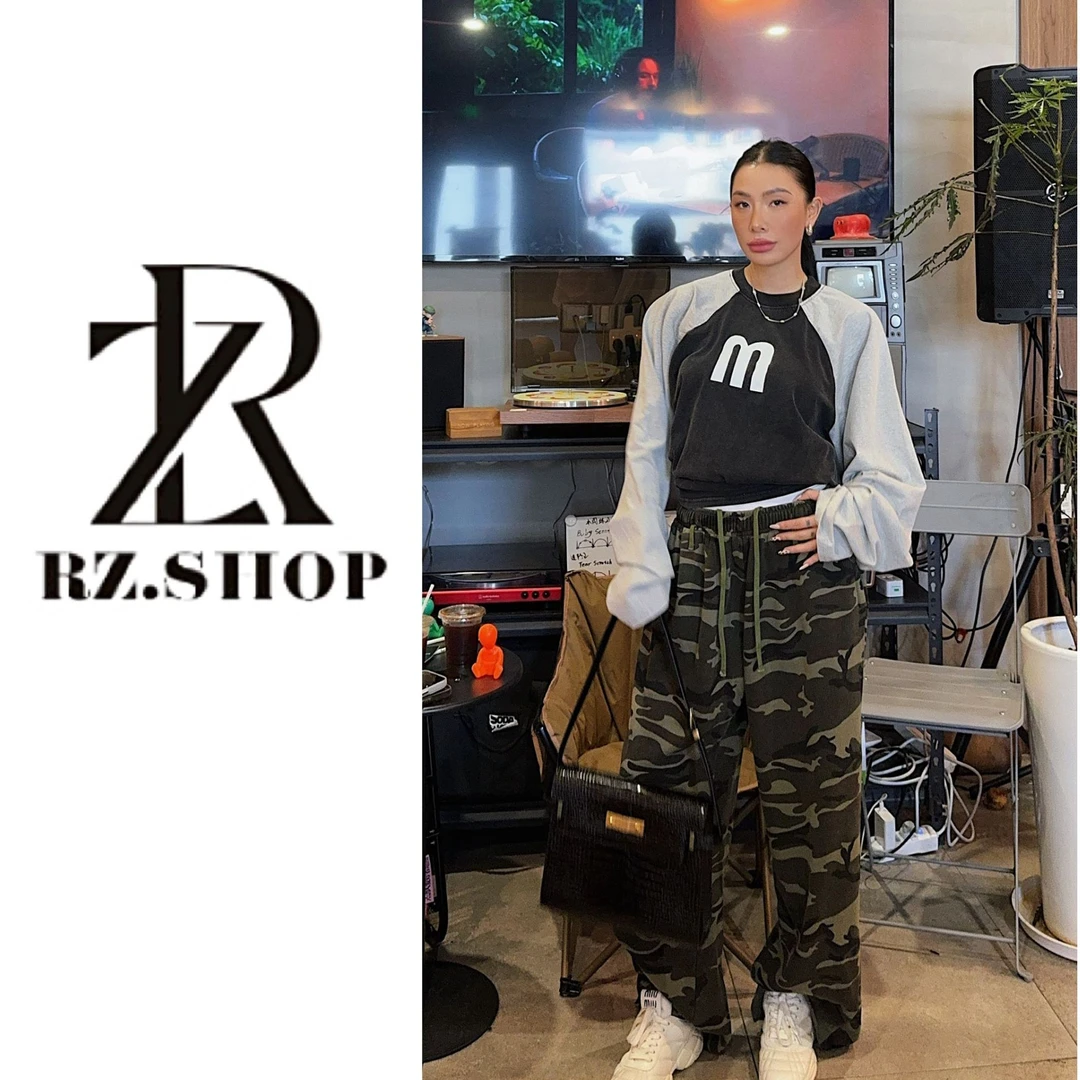 RZ定制款迷彩直筒休闲裤