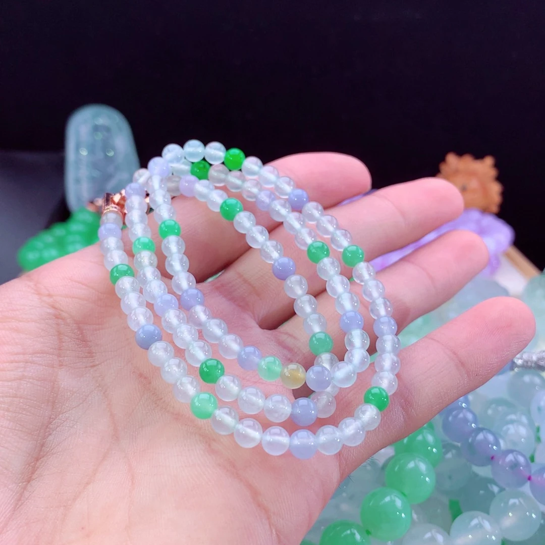 翡翠手链未镶嵌天然翡翠