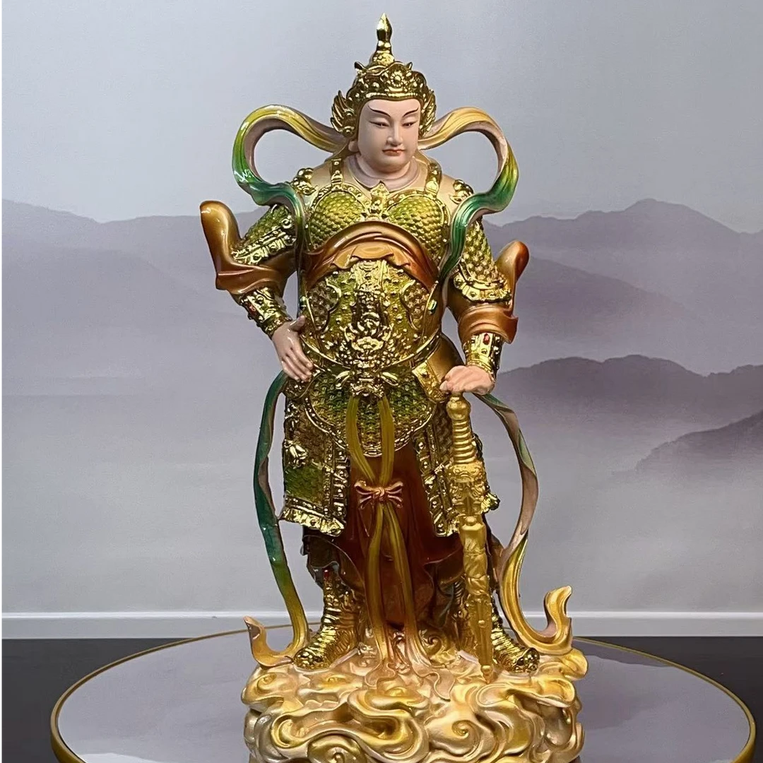 家用 佛堂 珍珠彩 祥云【韦陀】-树脂