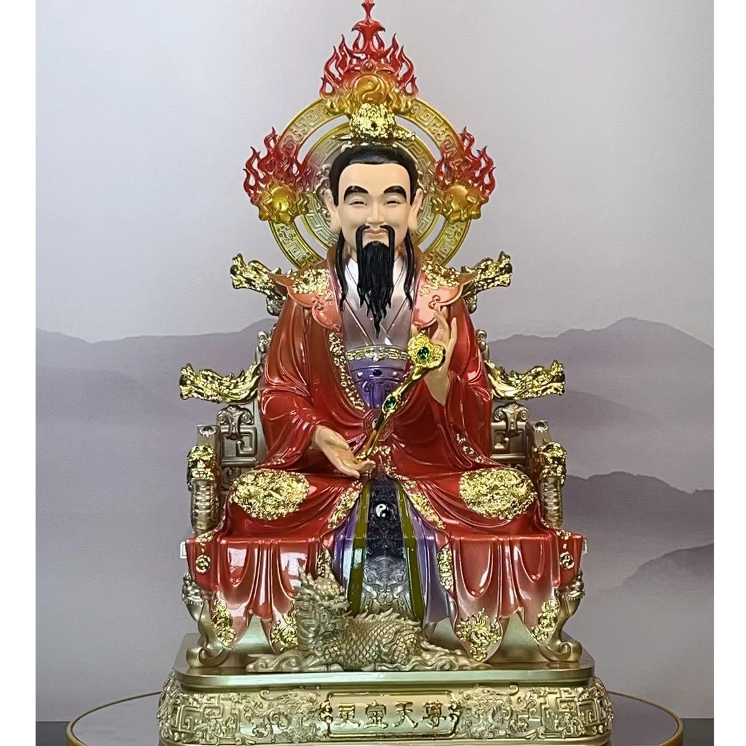瑞彩 鸿福三清像【灵宝天尊】-树脂 家用 佛堂