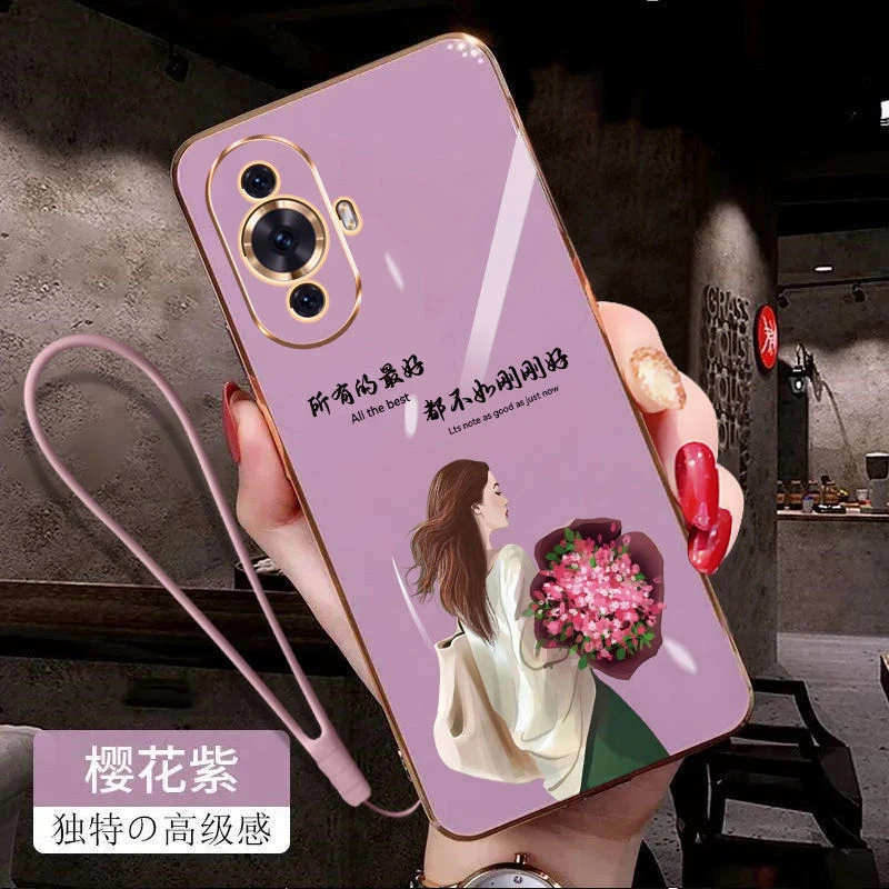 华为Nova12活力版手机壳刚刚好电镀软壳硅胶挂绳防摔镜头加高保护