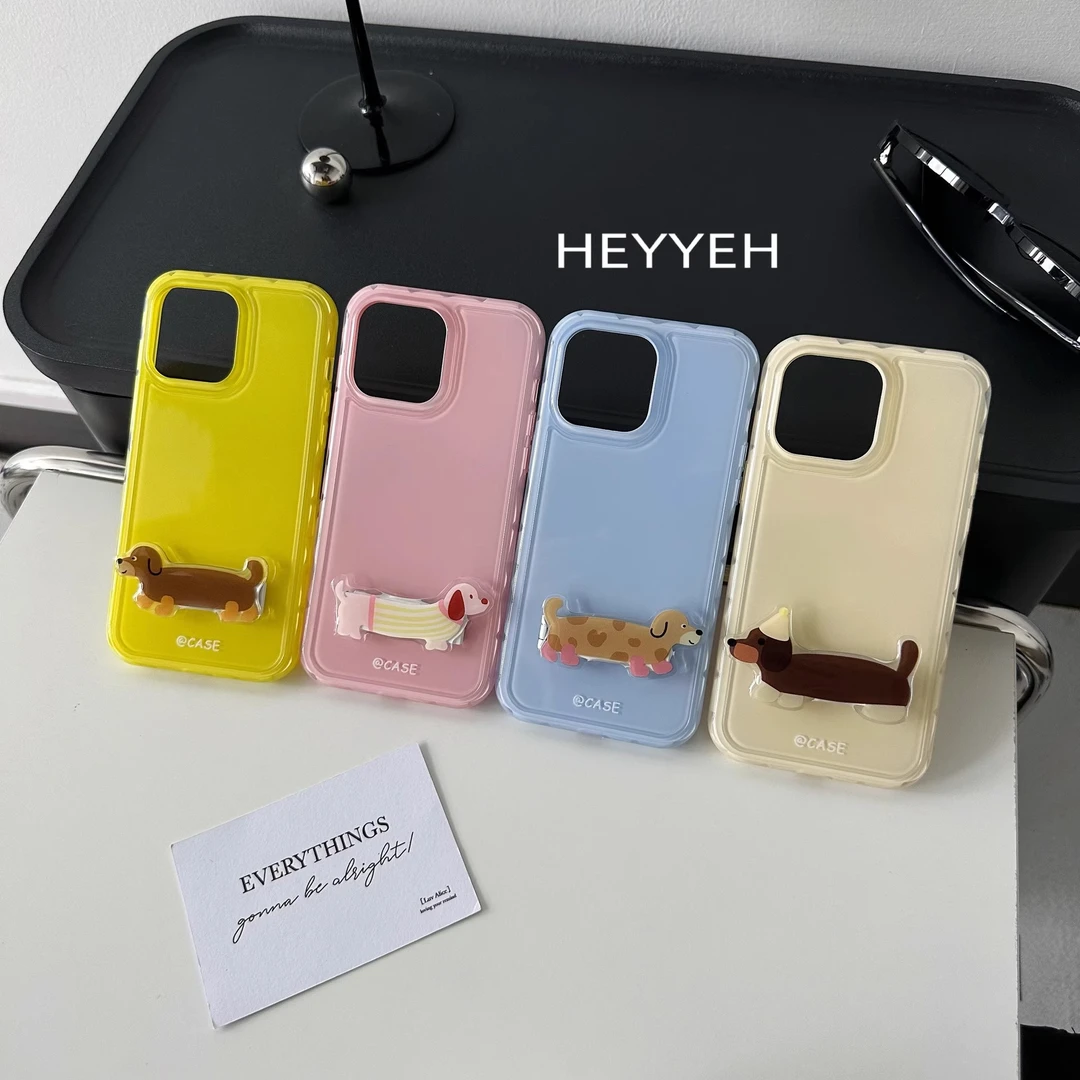 新款卡通狗果冻壳适用iPhone15pro max苹果14pro新款手机壳