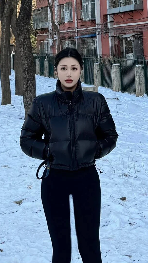 棉衣外套女秋季休闲韩版短款外套2025新款立领加厚保暖棉服小个子