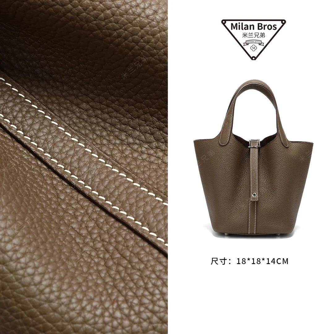 【米兰兄弟】篮子包头层牛皮半手工定制莎菲斜5度线
