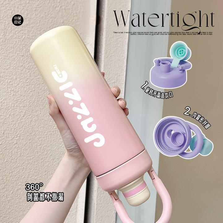 大容量保温杯女男学生便携水杯保温杯316L防摔家用小学生小茶日记