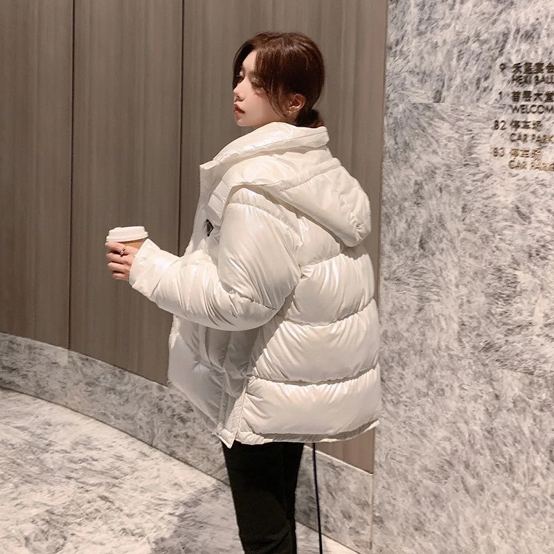 F羽绒服oversize面包服中长款棉服女2023年新款潮冬季外套厚棉袄