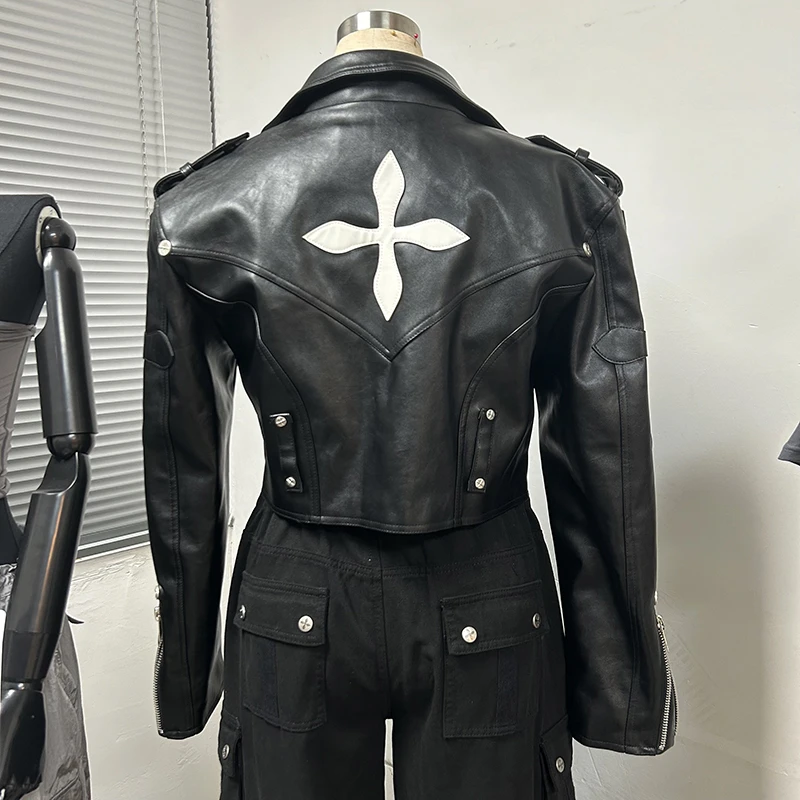 关晓彤同款午夜机车夹克