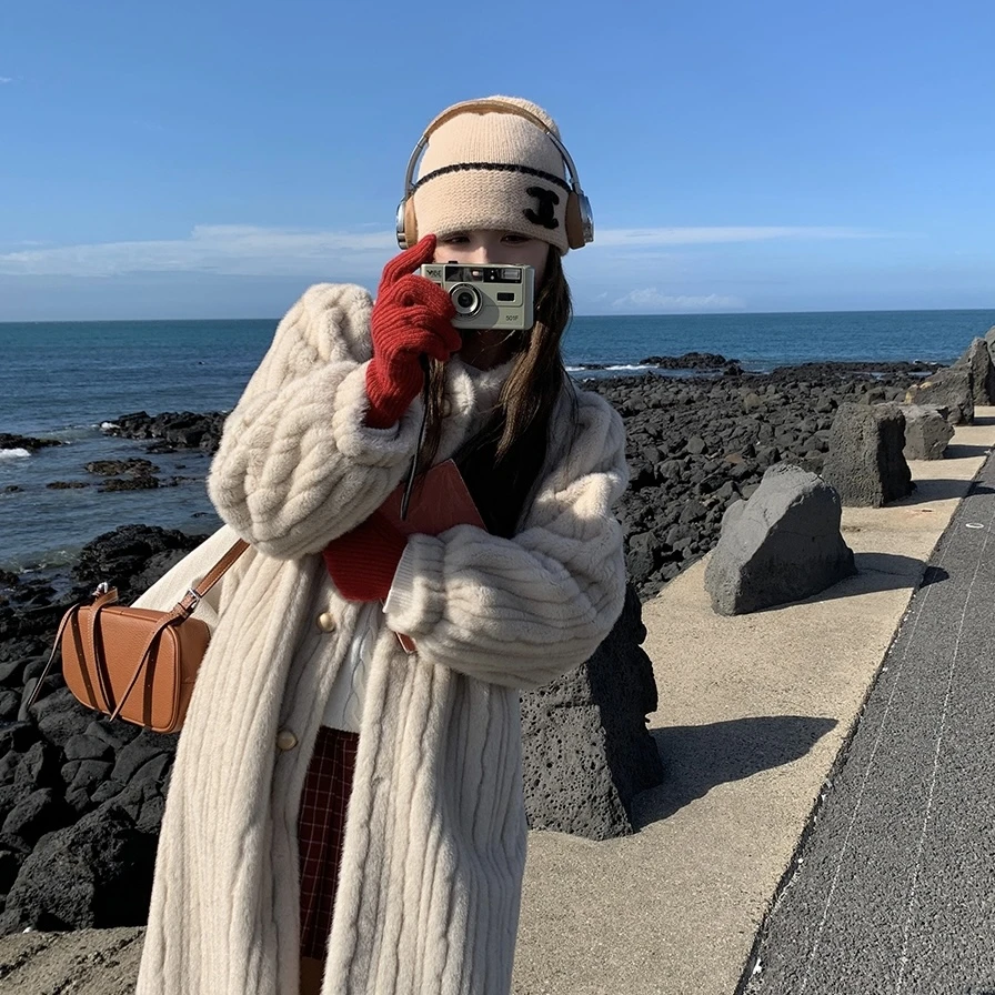 2025冬季新款环保仿貂绒皮草外套女新款复古风皮毛加厚毛毛外套