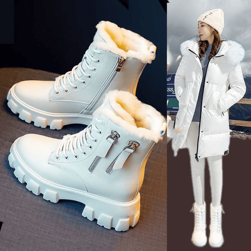 雪地靴女款2023新款韩版加绒秋冬高帮棉鞋女靴子高跟中筒靴马丁靴