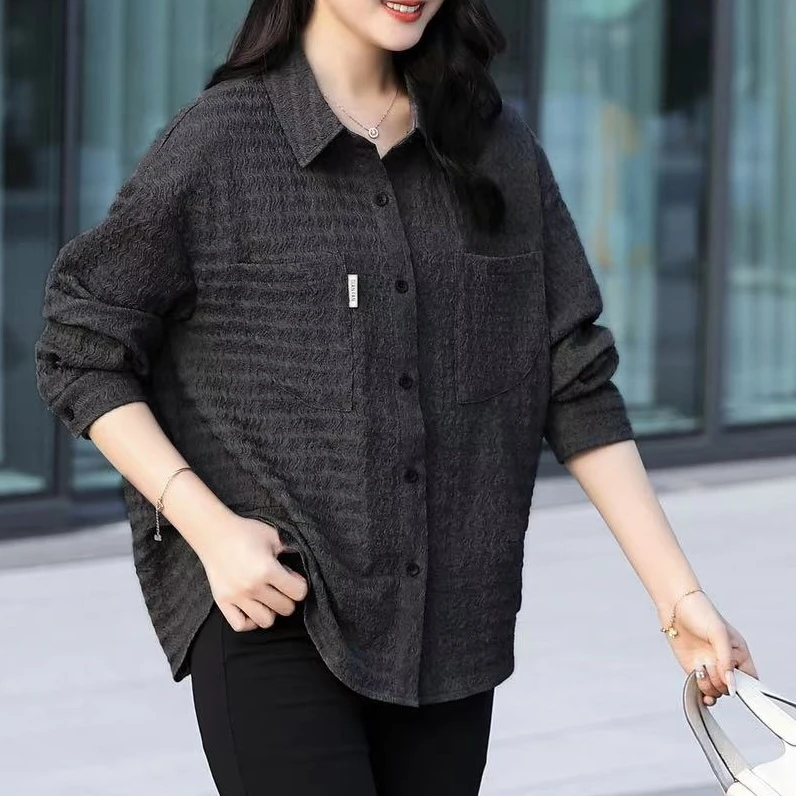 妈妈装秋季新款百搭时尚洋气宽松显瘦潮流百搭休闲衬衫外套