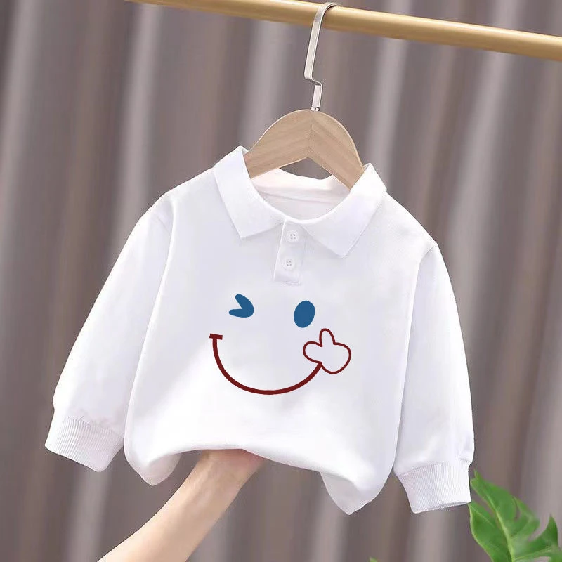 童装秋季t恤长袖翻领2024新款打底Polo衫上衣洋气百搭儿童男女童T