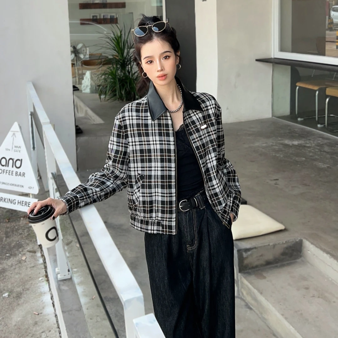 无印心匠格纹+设计感 休闲&洋气 百搭外套 A08813