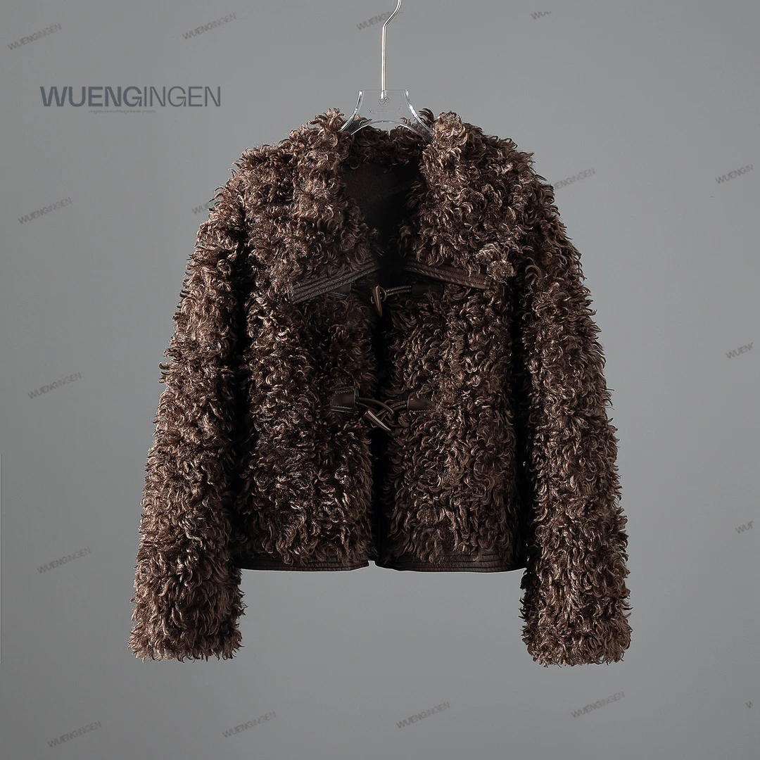 无印心匠纯色~翻领 牛角扣&时尚 休闲百搭外套 A22900