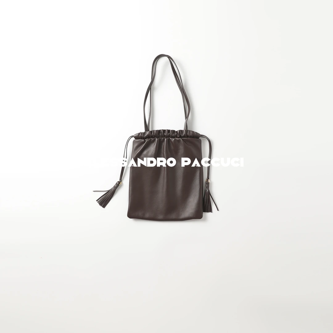 AP洛哥 43151BD 羊皮抽拉流苏设计感时尚百搭手提包单肩包