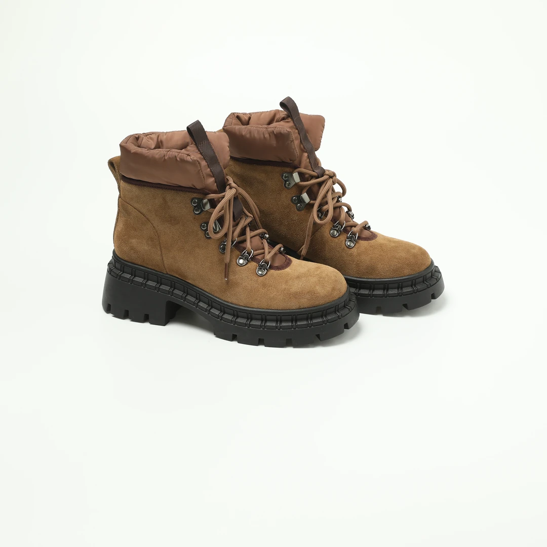 AP洛哥43176XM【6CM】牛皮反绒设计师款个性厚底防滑马丁靴高帮鞋