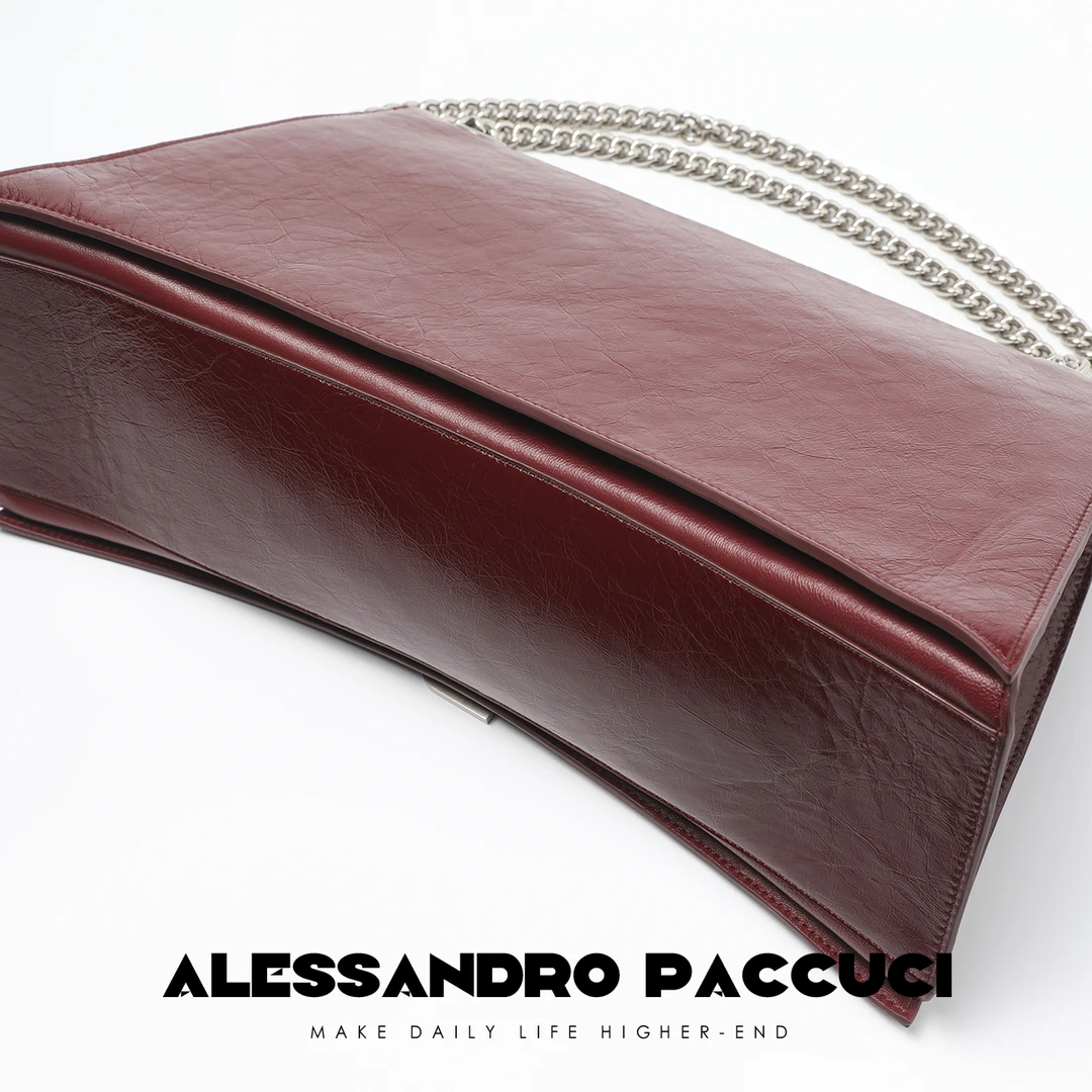 AP洛哥25236X瑰丽红沙漏包时尚休闲女士真皮单肩包