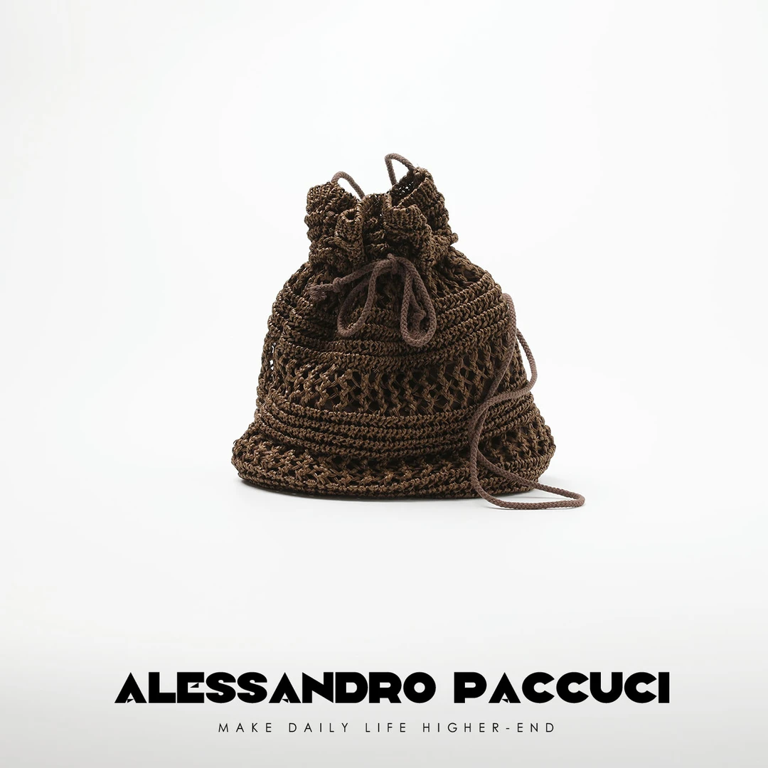 AP洛哥42011BX 慵懒随意复古（钱袋子）百搭稻草纱镂空包