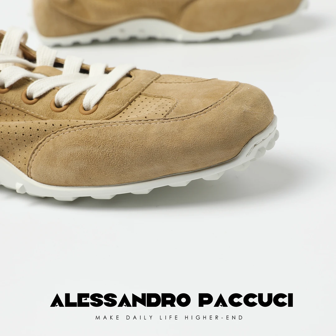 AP洛哥43109XY高丝光羊反绒系带透气百搭时尚女士休闲运动鞋