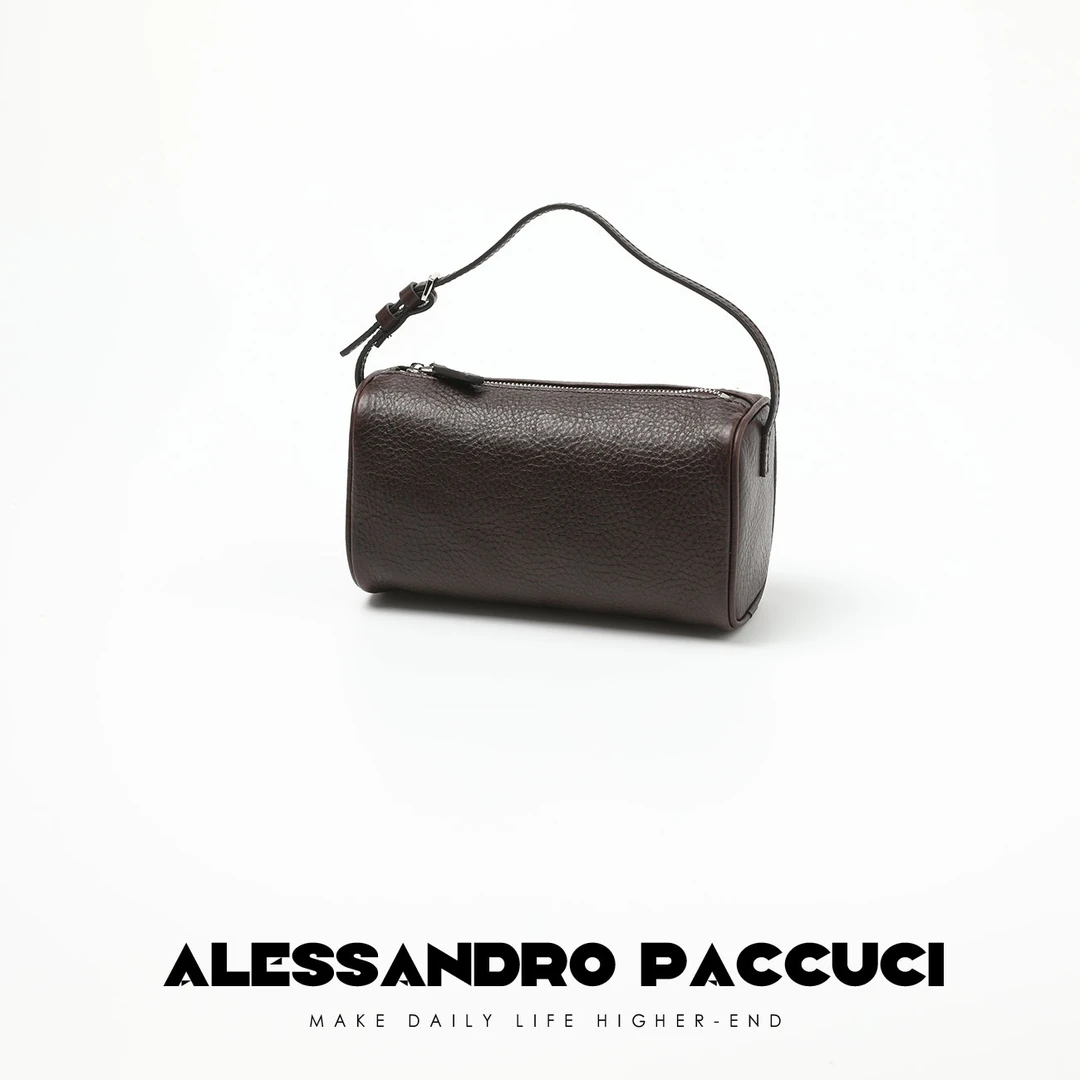 AP洛哥43039BX 牛皮纯色日常简约百搭纯色轻盈笔筒包手提包