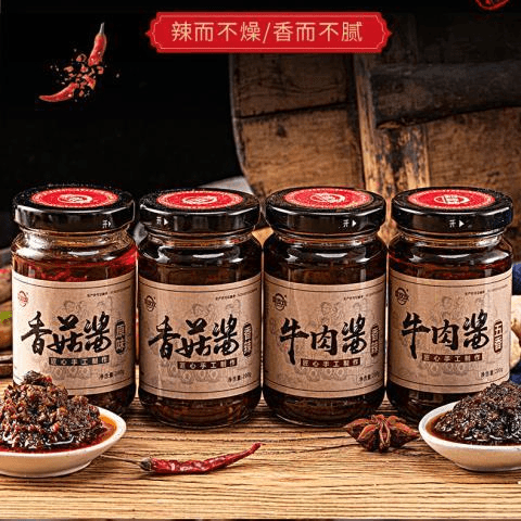 牛肉酱香菇酱下饭菜调味酱香辣拌面火锅蘸料瓶装辣椒酱新鲜五香