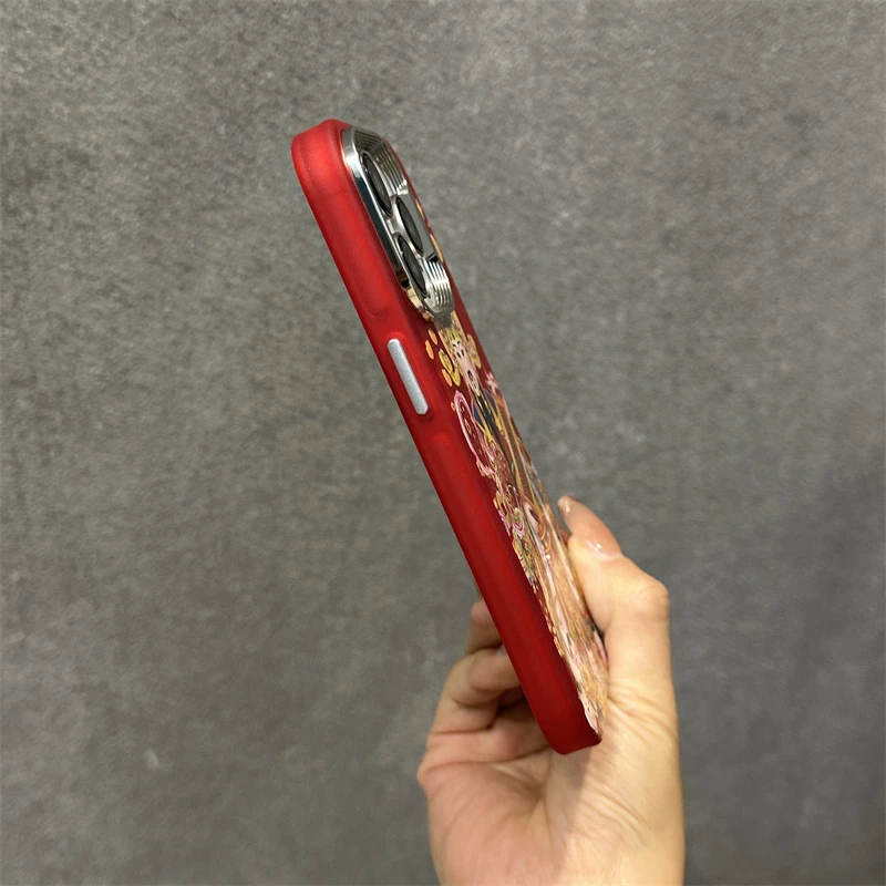 适用苹果15手壳卡通财神爷iphone15promax新款14创意13电镀彩银12