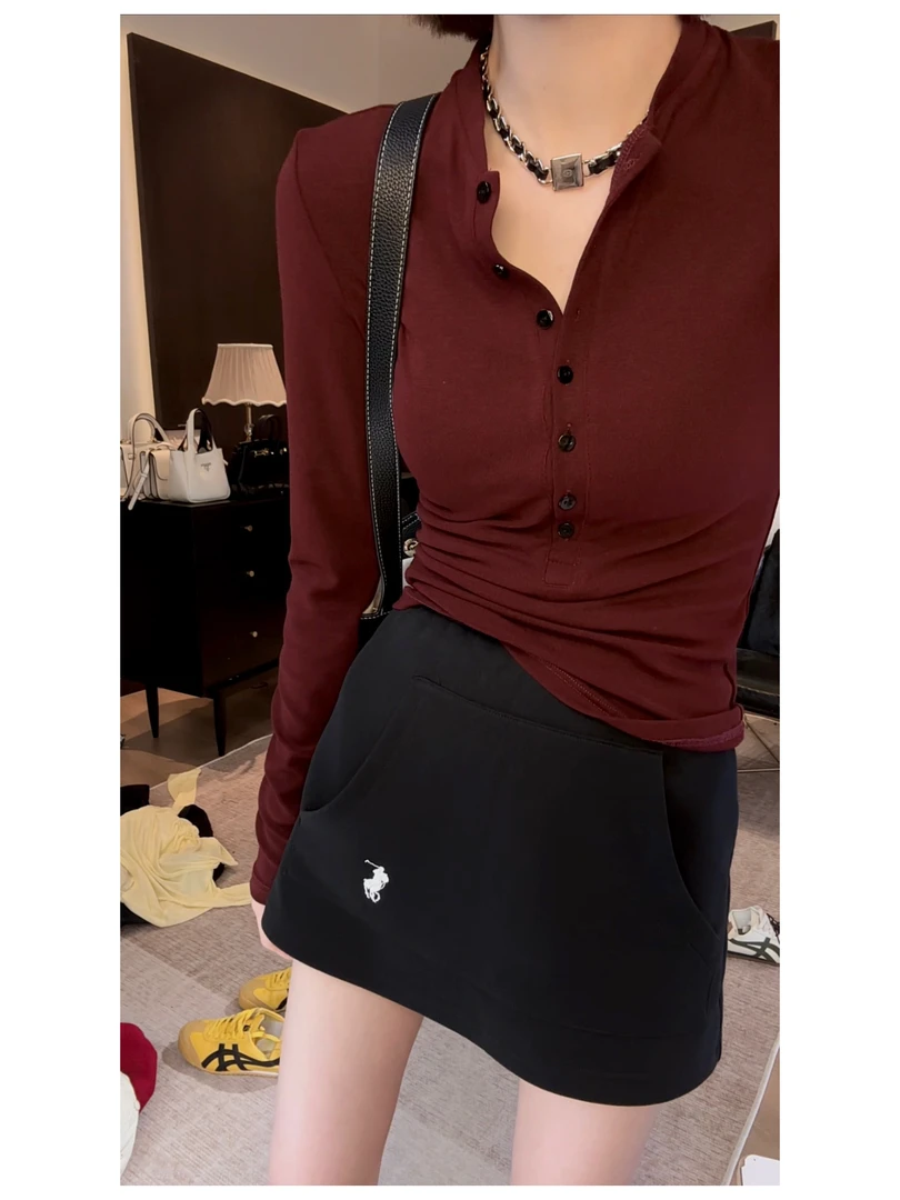 【Zz】2024休闲百搭裤裙女时尚洋气半身裙简约休闲百搭短裙ZY-005