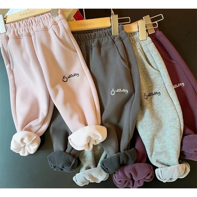HHkids女童卫裤2024新款洋气裤子儿童休闲裤宝宝运动款长裤AKZ113
