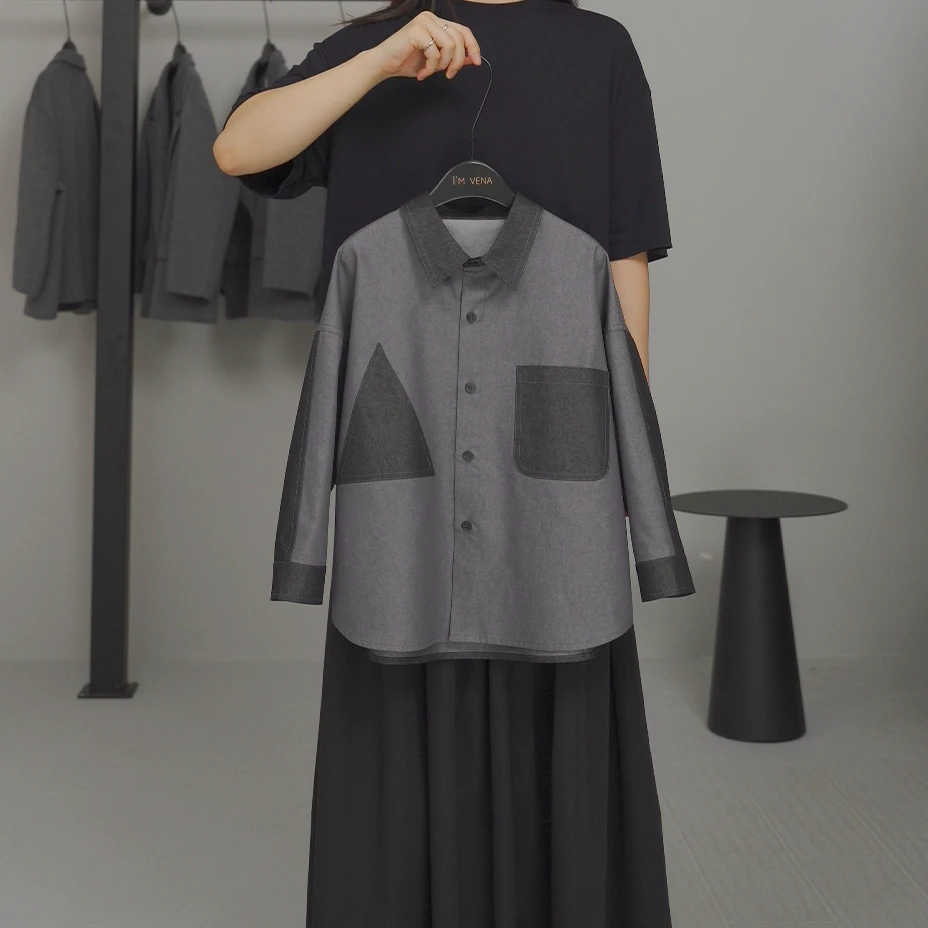 I'm Vena<雾>男童女童中性秋装衬衫长袖衬衣男宝秋39C7683