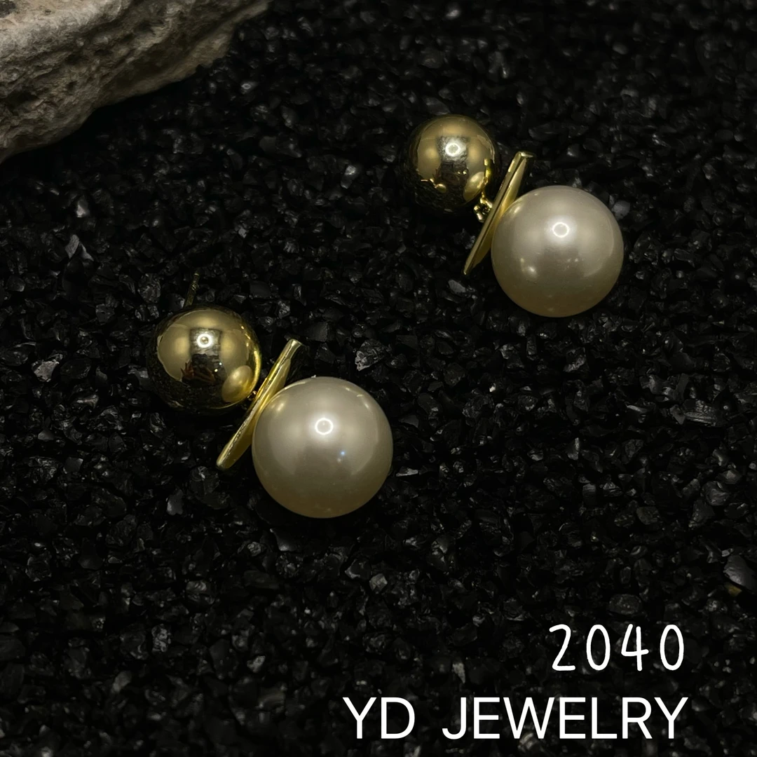 铜合金仿珍珠耳饰 YD-1406-时尚气质珠珠耳饰