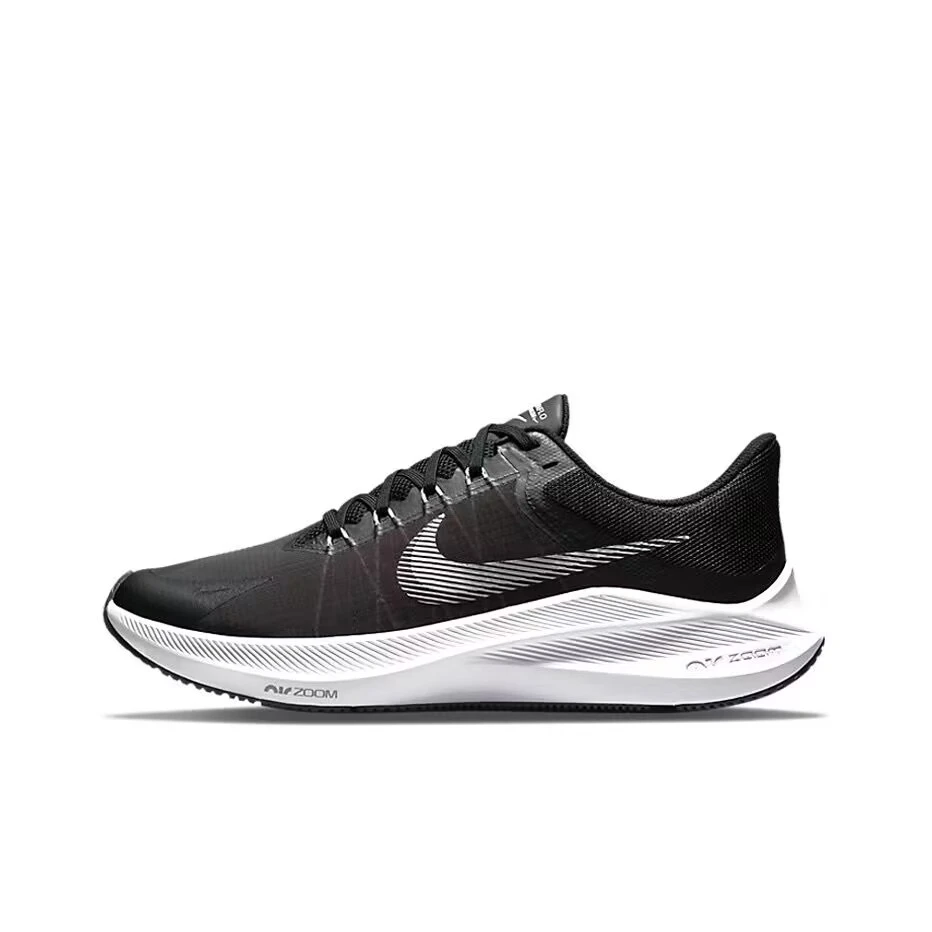 Nike Zoom Winflo 8 黑白 男女减震透气低帮休闲跑步鞋CW3419-006