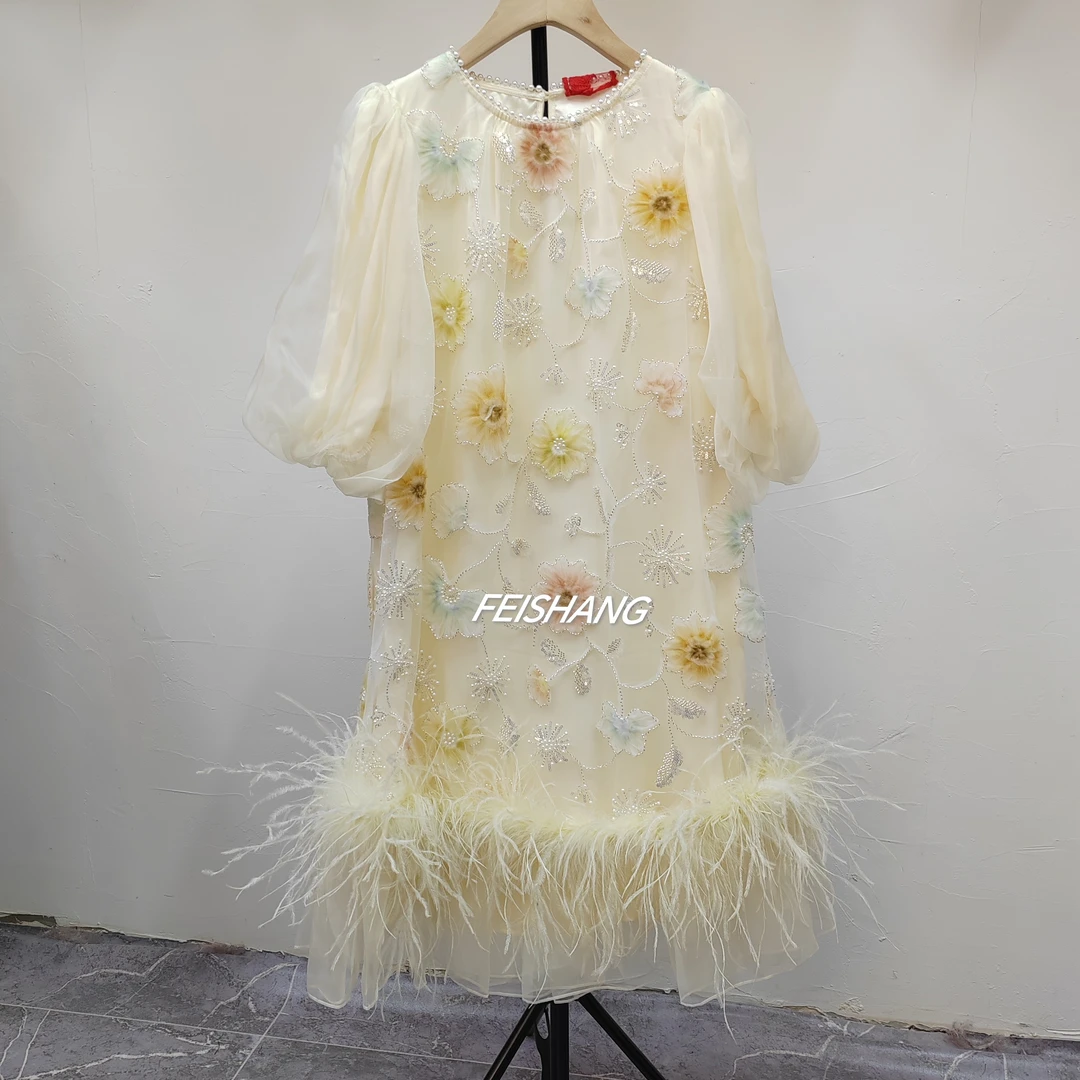 【思绪】名媛气质款桑蚕丝连衣裙