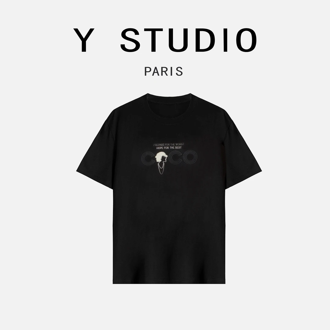 [大妮专属]【草帽王子】时尚草帽绣花T恤夏季圆领款高品质