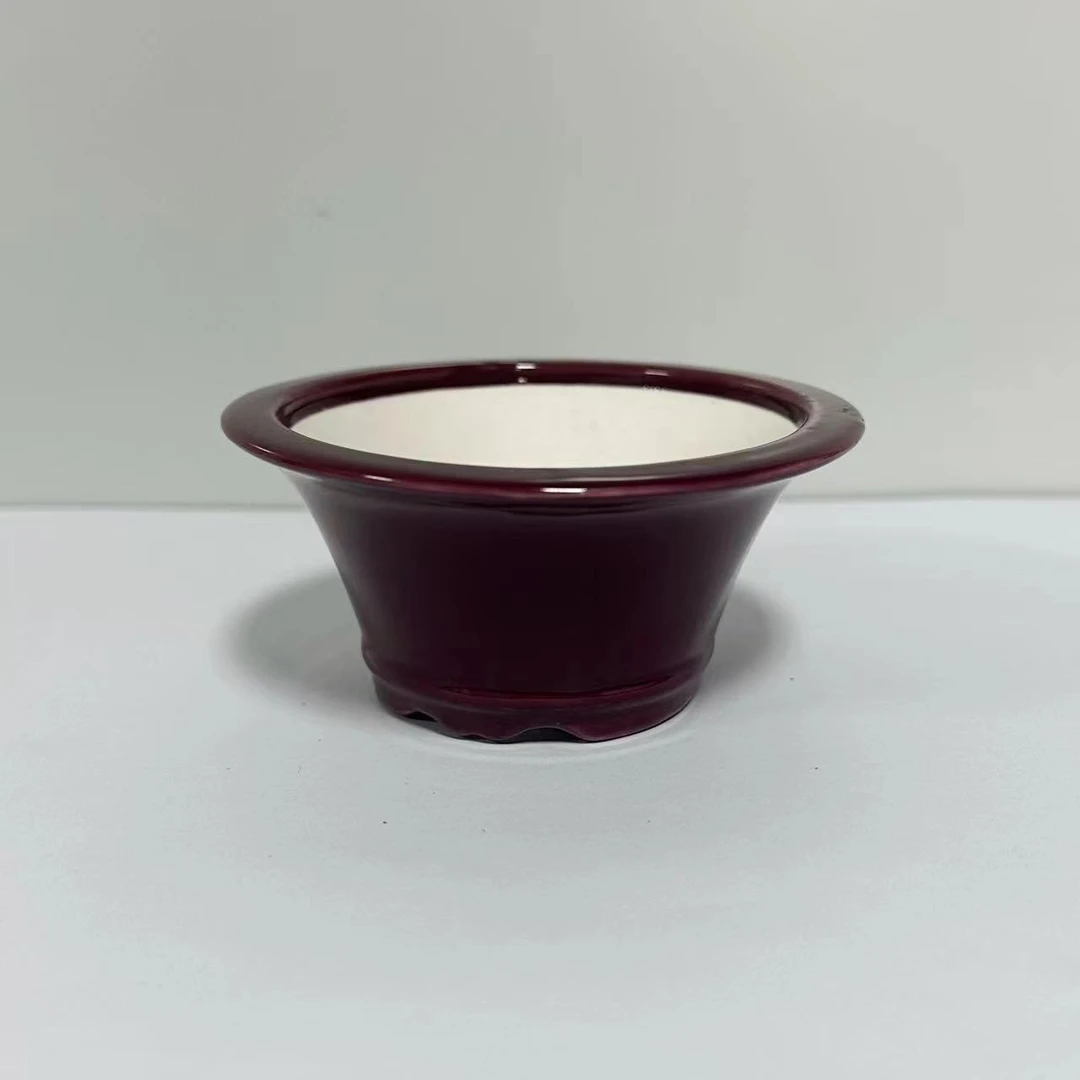 【三番盆栽园】日本静和富实用釉盆 种植小品微品盆景盆栽用盆