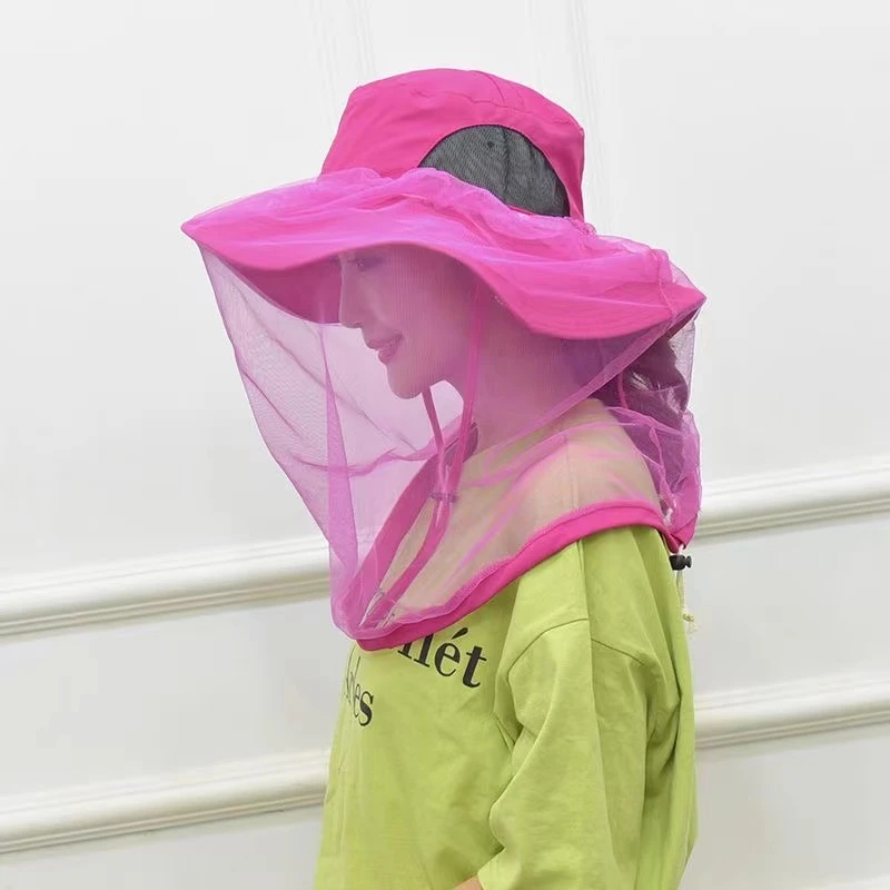 新款防晒防蚊遮阳透气网眼渔夫垂钓帽D