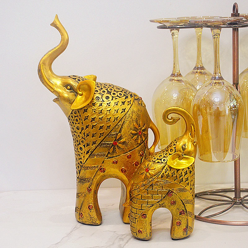 开播福利家居装饰品大象摆件个性创意树脂工艺桌面柜台玄关美陈